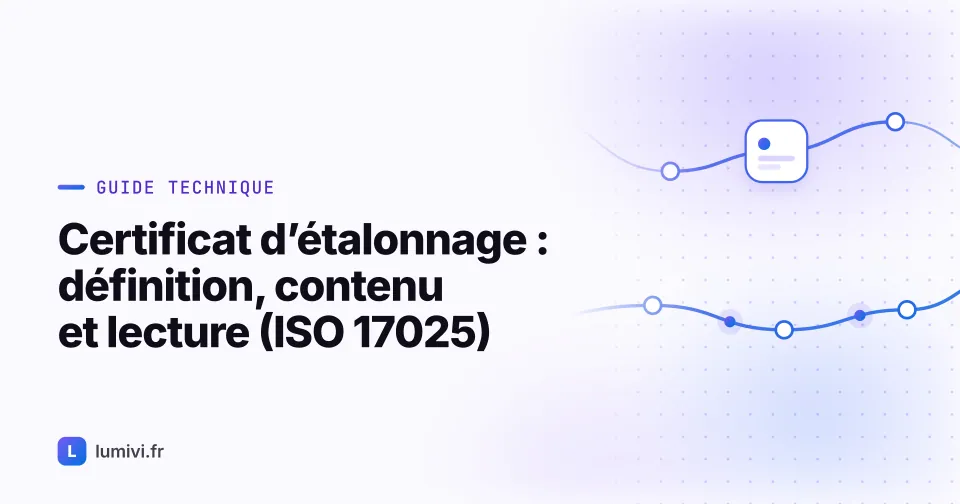 Certificat d'étalonnage : définition, contenu et lecture (ISO 17025) - Guide technique