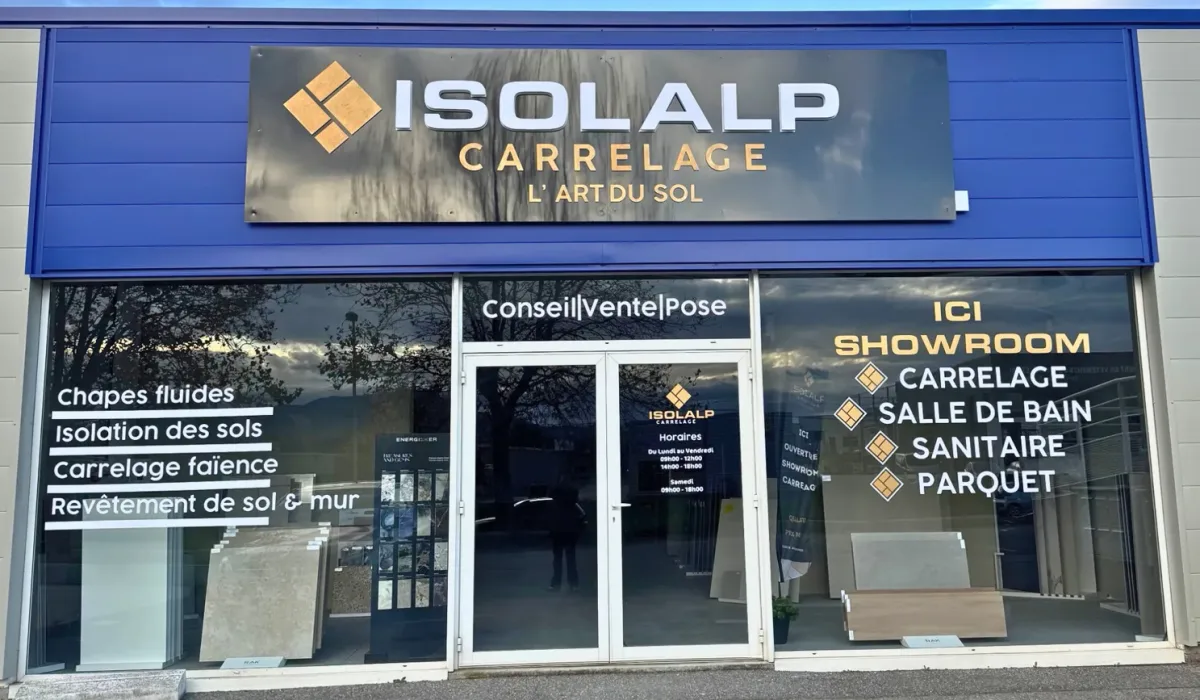 Devanture du showroom Isolalp à Saint-Clair